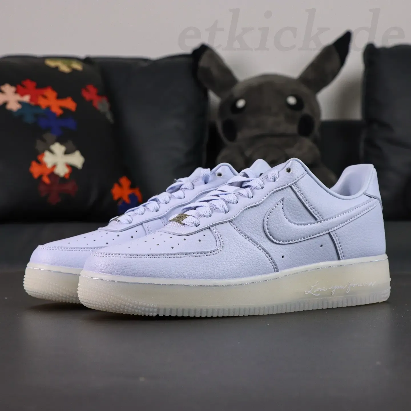 NOCTA x Nike Air Force 1 Certified Lover Boy Leather Classic Drake Collaboration Ice Blue - Image 3