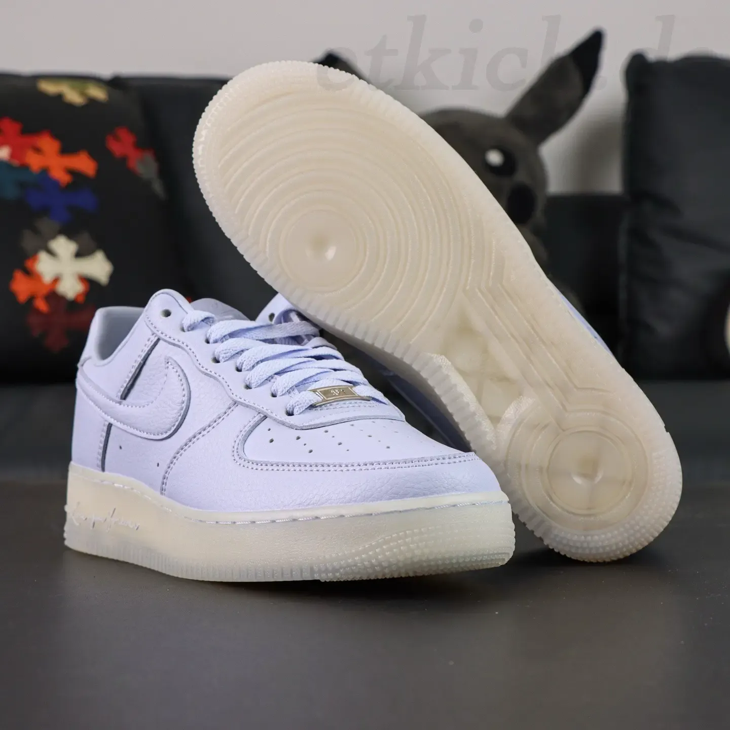 NOCTA x Nike Air Force 1 Certified Lover Boy Leather Classic Drake Collaboration Ice Blue - Image 5