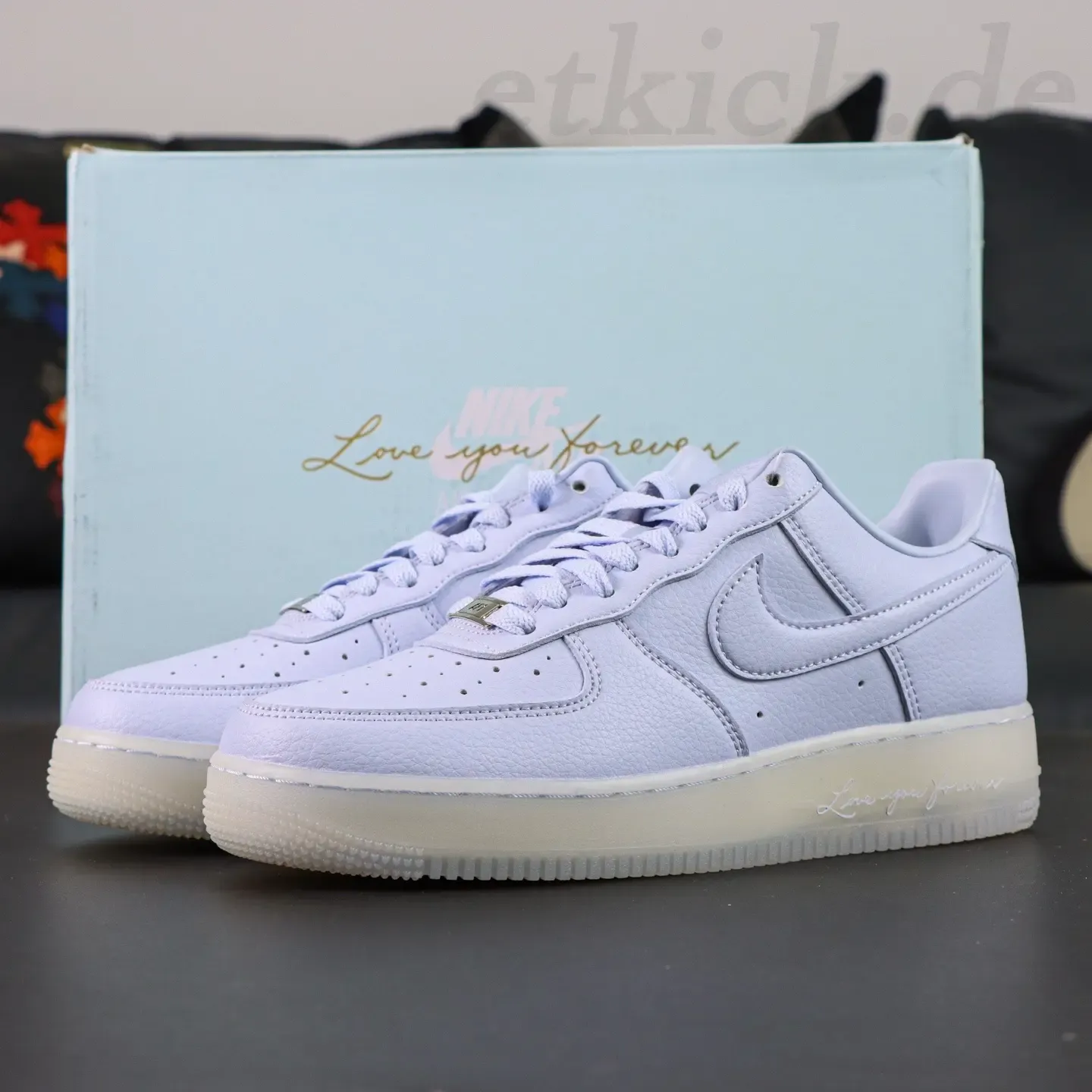 NOCTA x Nike Air Force 1 Certified Lover Boy Leather Classic Drake Collaboration Ice Blue
