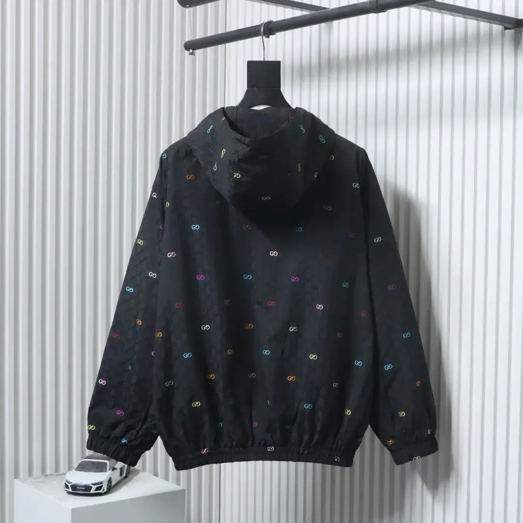 New, Colorful Hooded Jacket Made Of Jacquard Canvas With A Patchwork Pattern - etkick reps