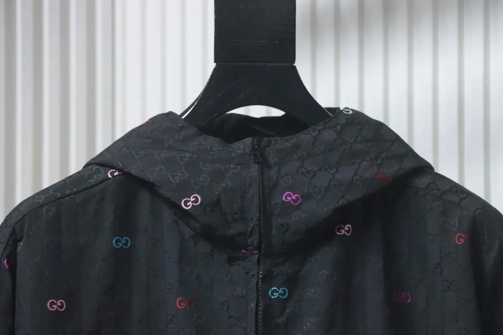 New, Colorful Hooded Jacket Made Of Jacquard Canvas With A Patchwork Pattern - etkick reps