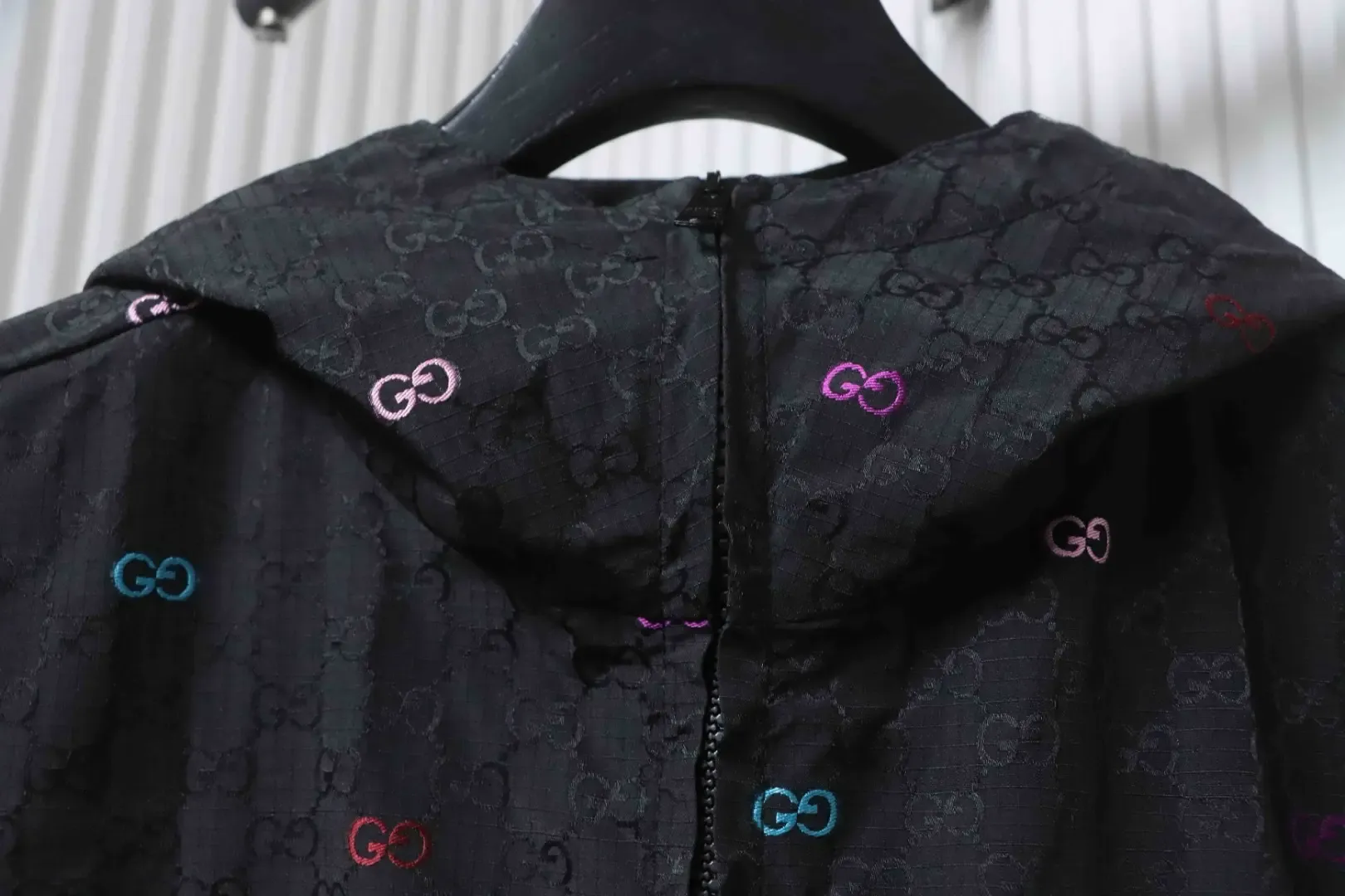 New, Colorful Hooded Jacket Made Of Jacquard Canvas With A Patchwork Pattern - etkick reps