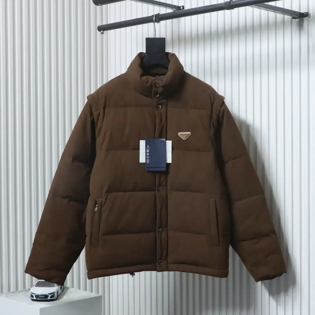 New Down Jacket With A Detachable Triangular Logo - Image 11