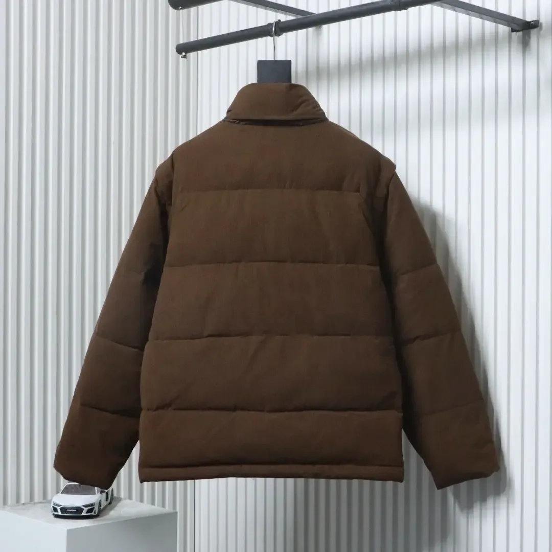 New Down Jacket With A Detachable Triangular Logo - Image 12