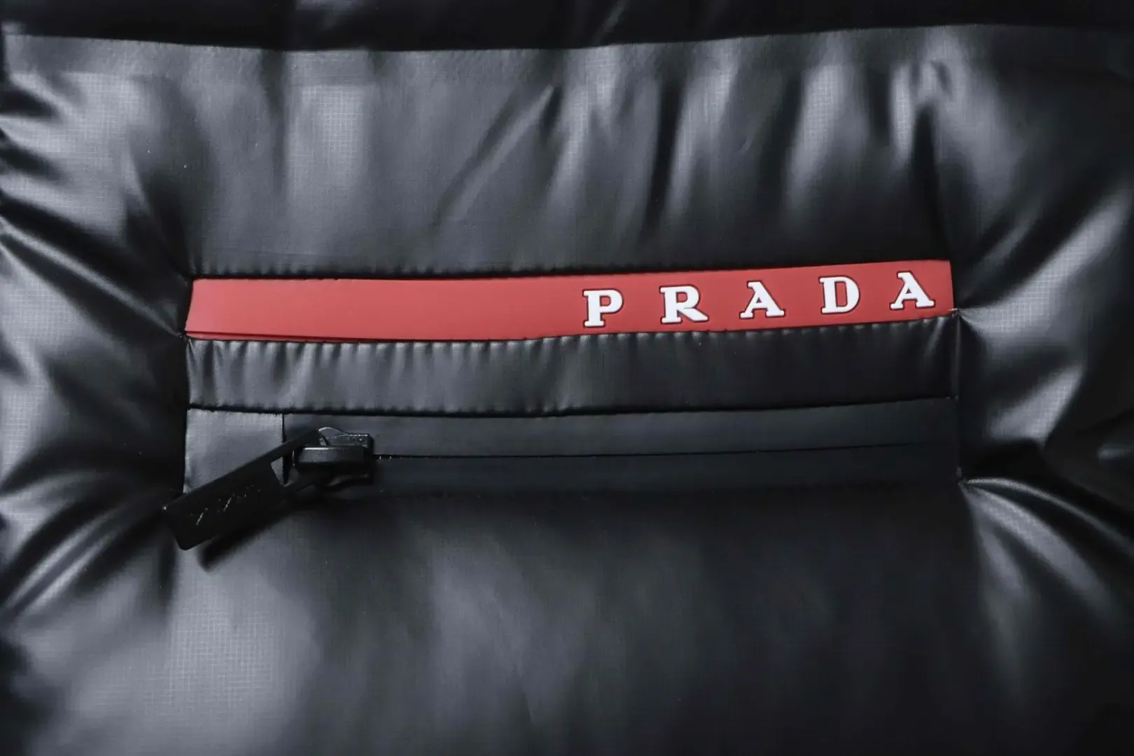 Red Striped Down Jacket S–XXL - Image 10