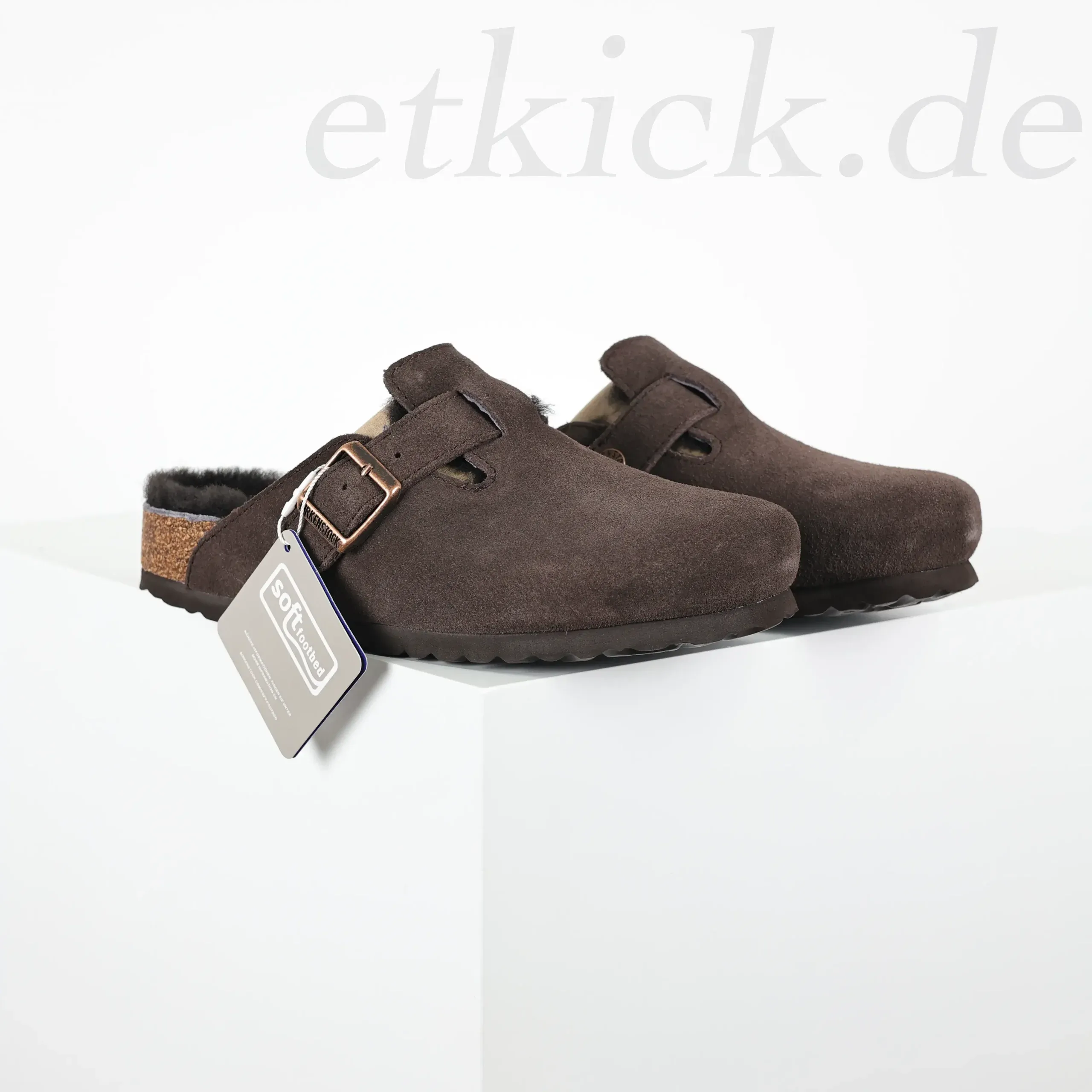 Slip-On Birkenstock Sandals With Fur Trim - Image 2
