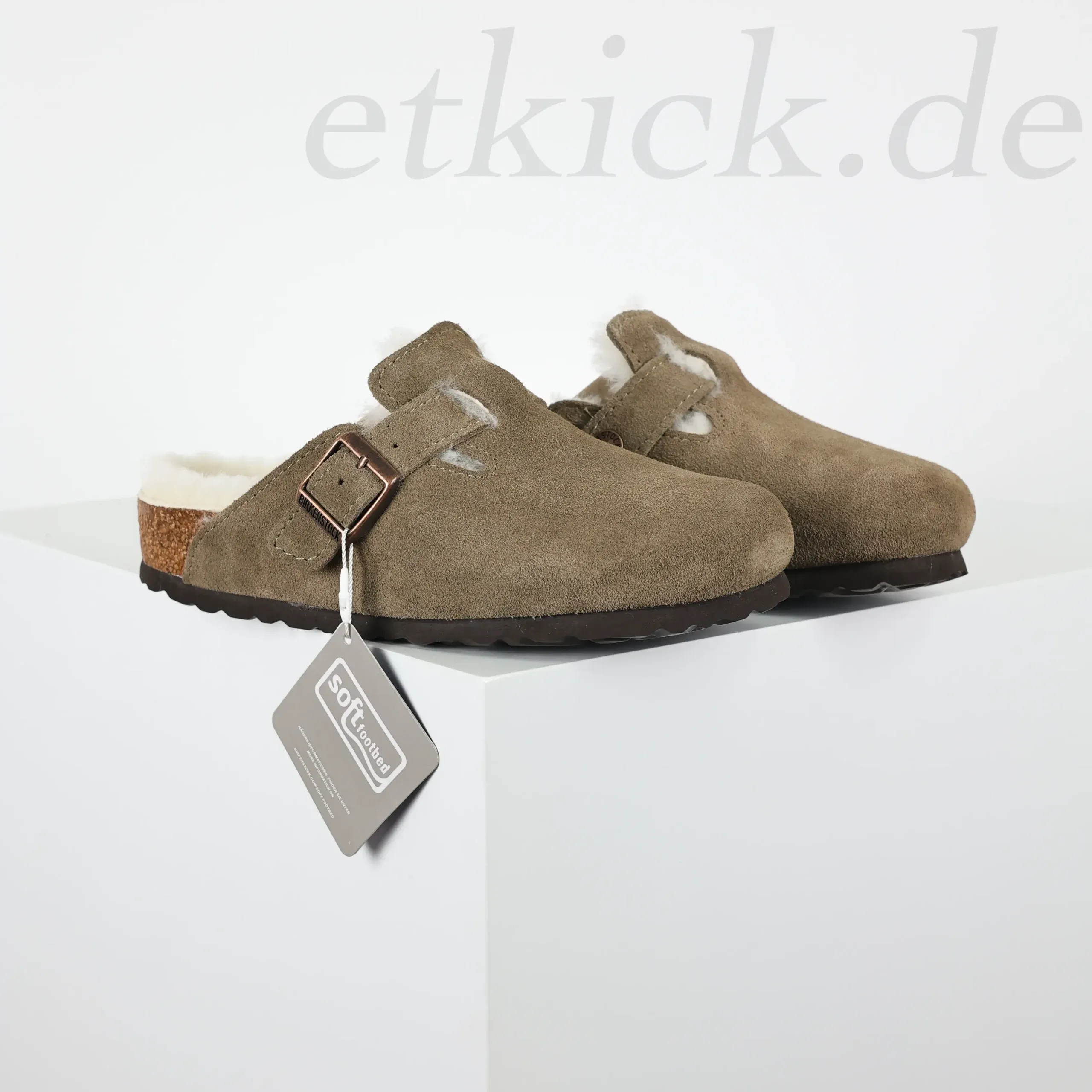 Slip-On Birkenstock Sandals With Fur Trim - Image 13