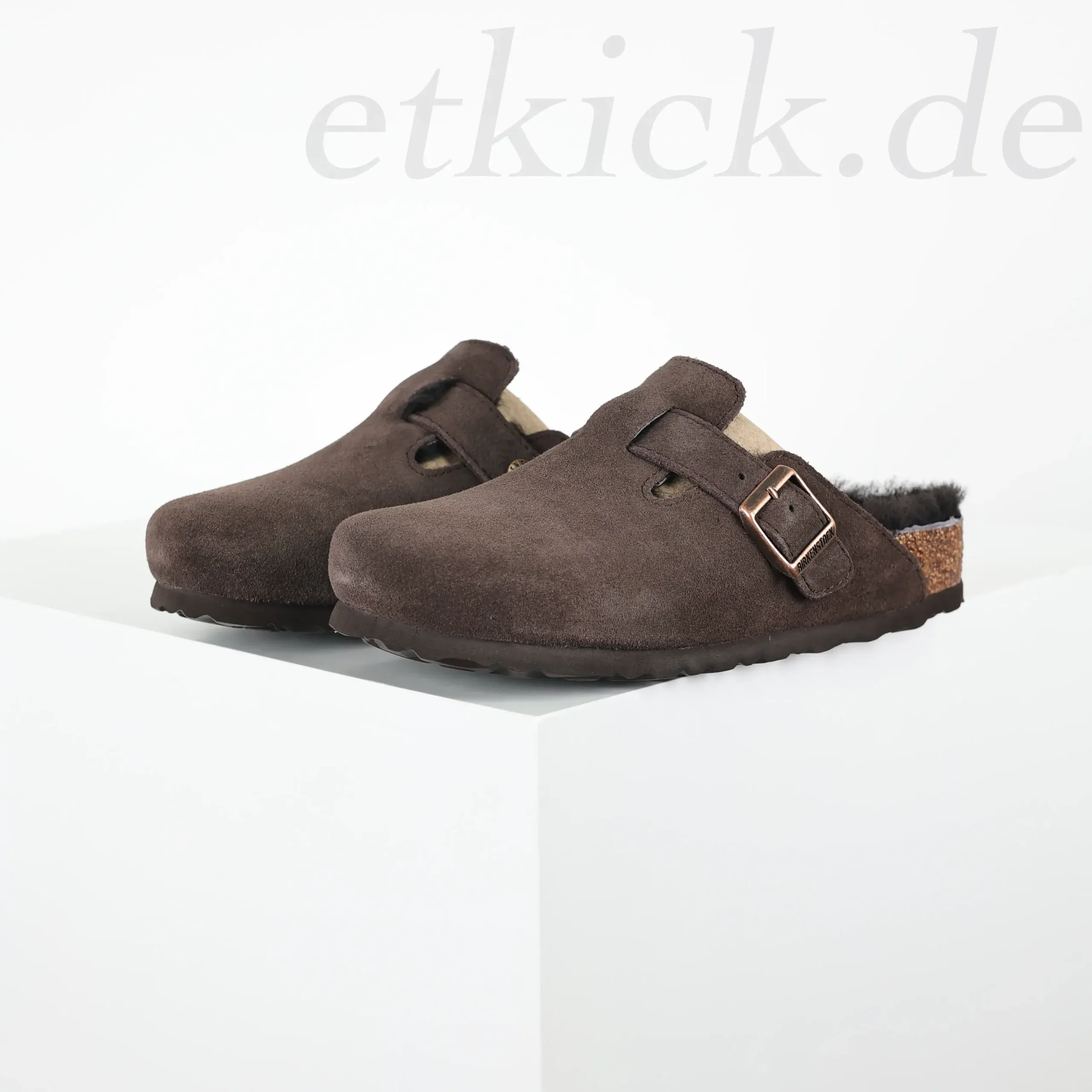 Slip-On Birkenstock Sandals With Fur Trim - Image 3