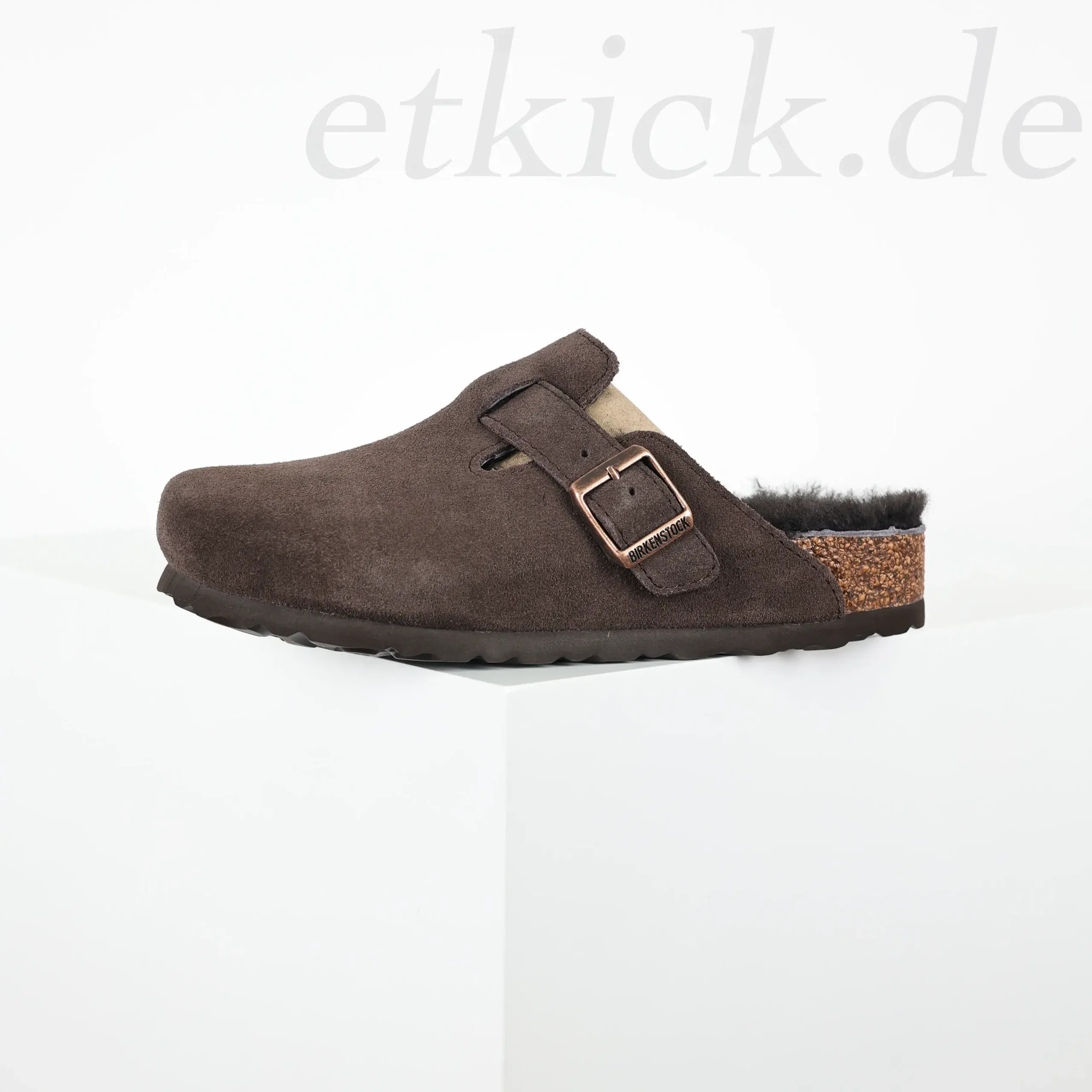Slip-On Birkenstock Sandals With Fur Trim - Image 4