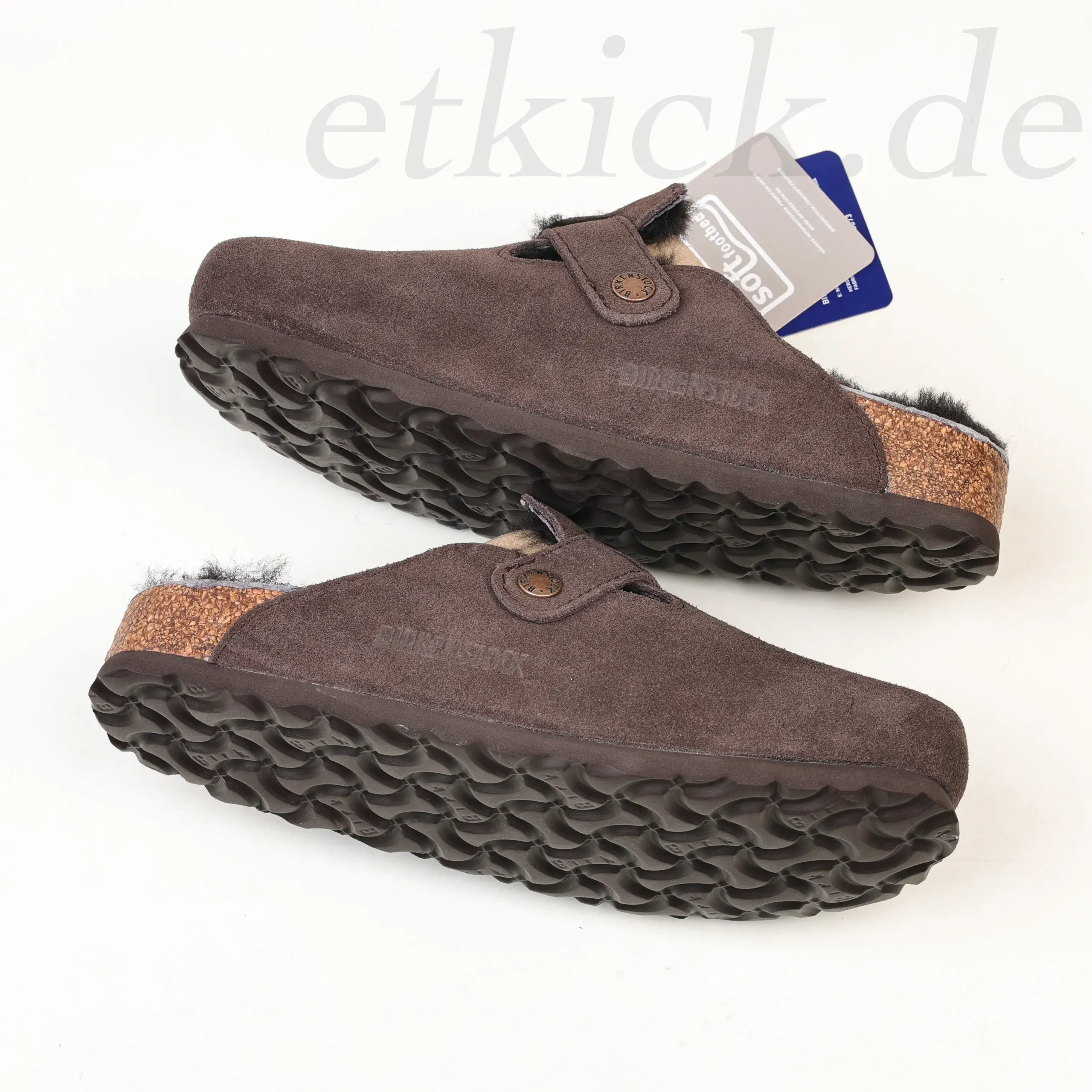 Slip-On Birkenstock Sandals With Fur Trim - Image 8