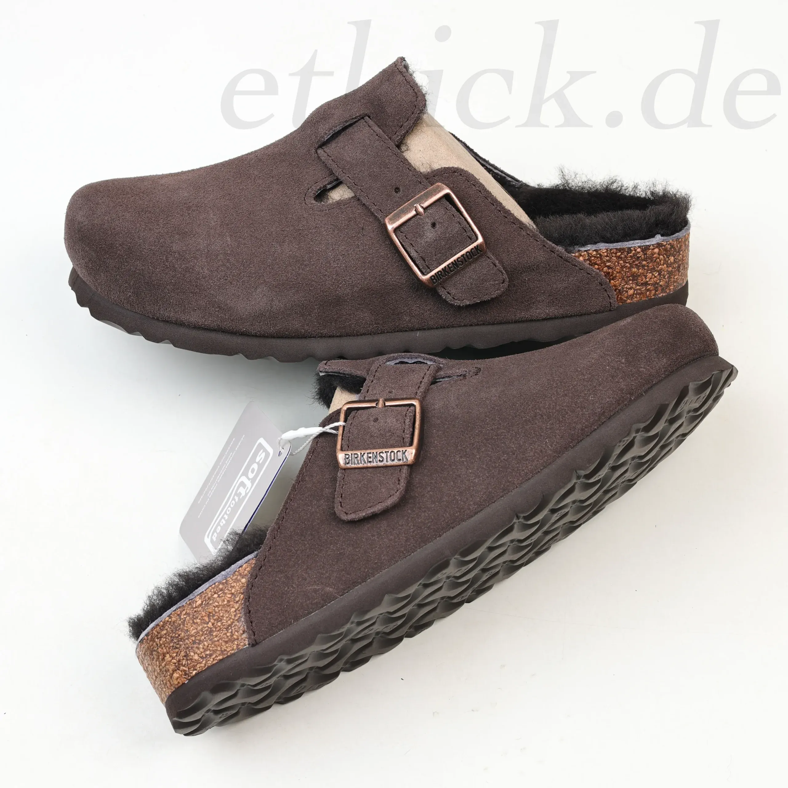 Slip-On Birkenstock Sandals With Fur Trim - Image 9