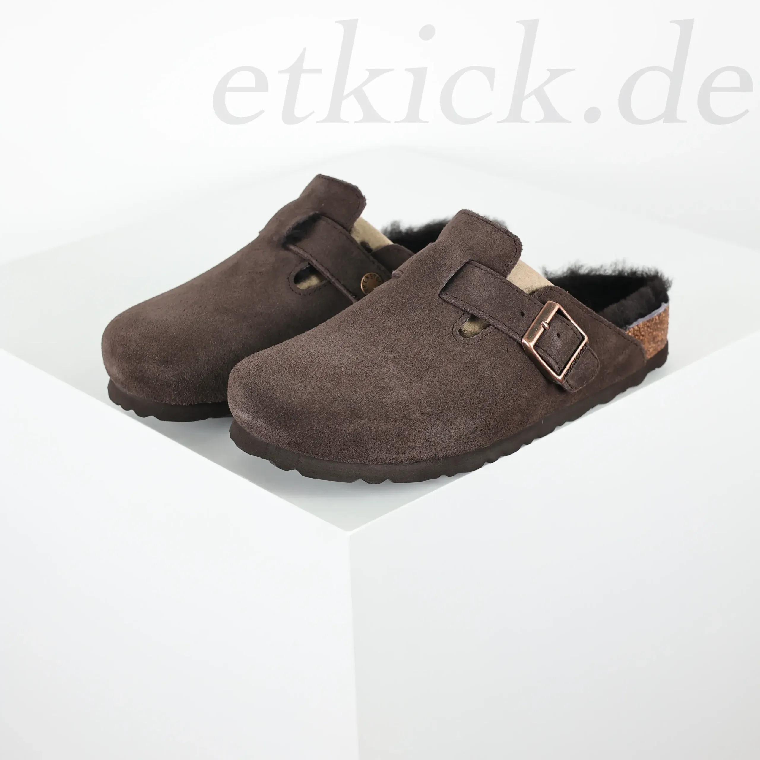 Slip-On Birkenstock Sandals With Fur Trim