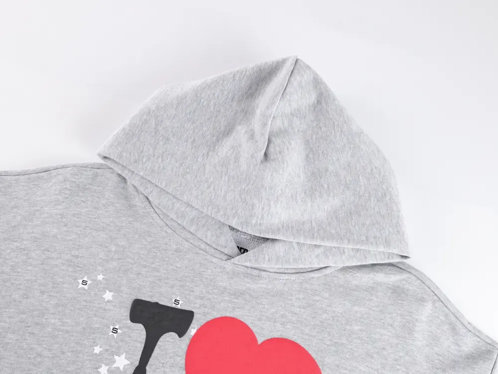 Sp5der I Heart SP5 Souvenir Hoodie Black - Image 3
