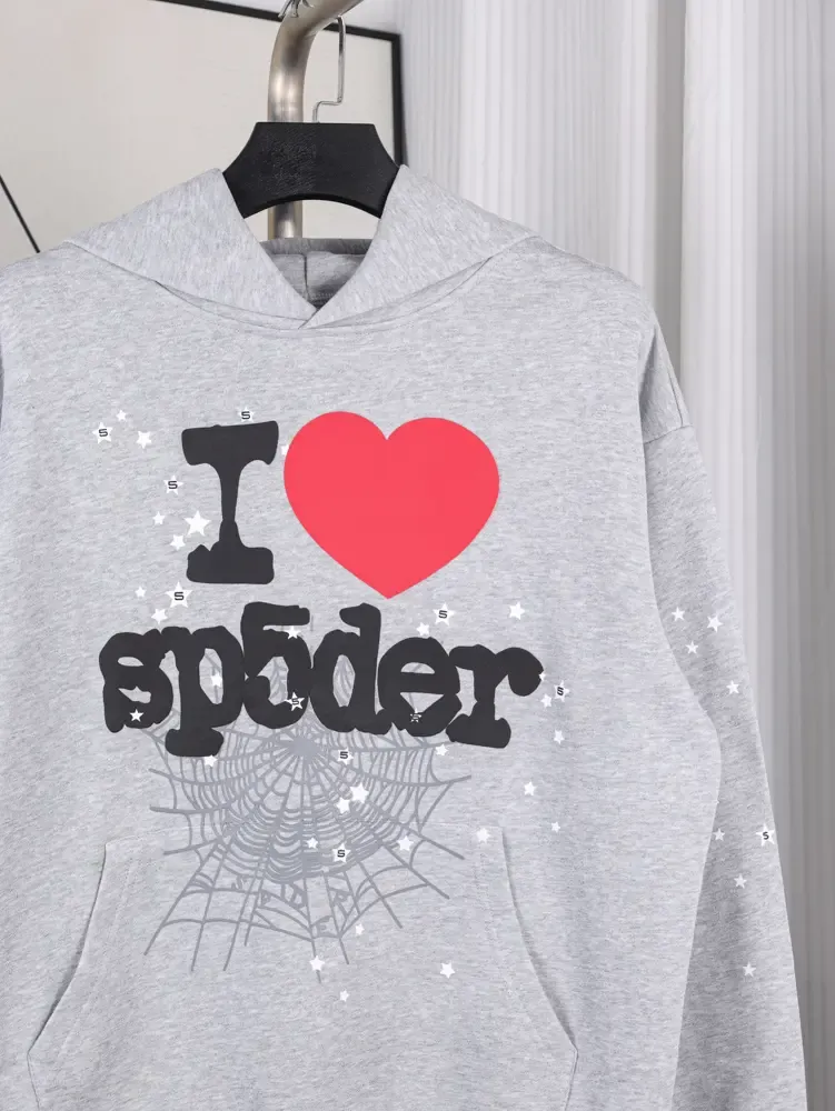 Sp5der I Heart SP5 Souvenir Hoodie Black - Image 4