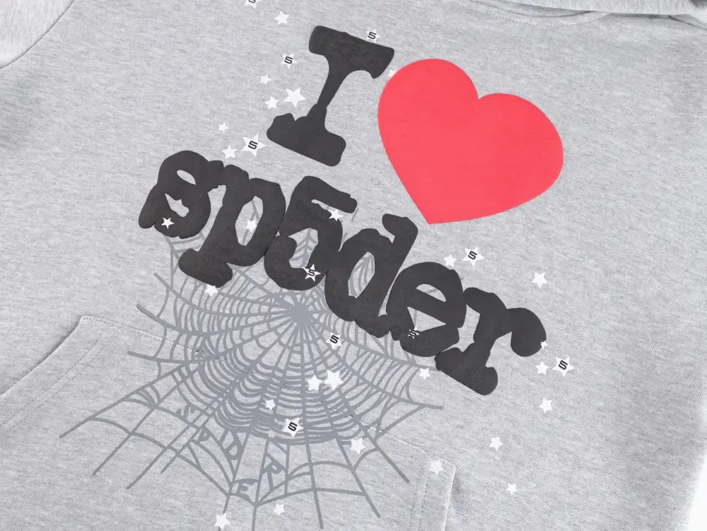 Sp5der I Heart SP5 Souvenir Hoodie Black - Image 5