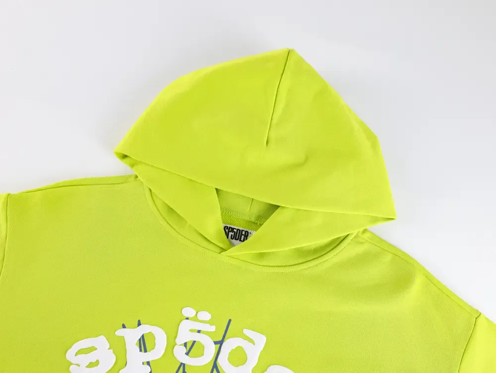 Sp5der Og Web V2 Gradient Hoodie Acid Green - Image 4