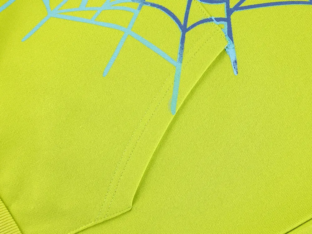 Sp5der Og Web V2 Gradient Hoodie Acid Green - Image 7