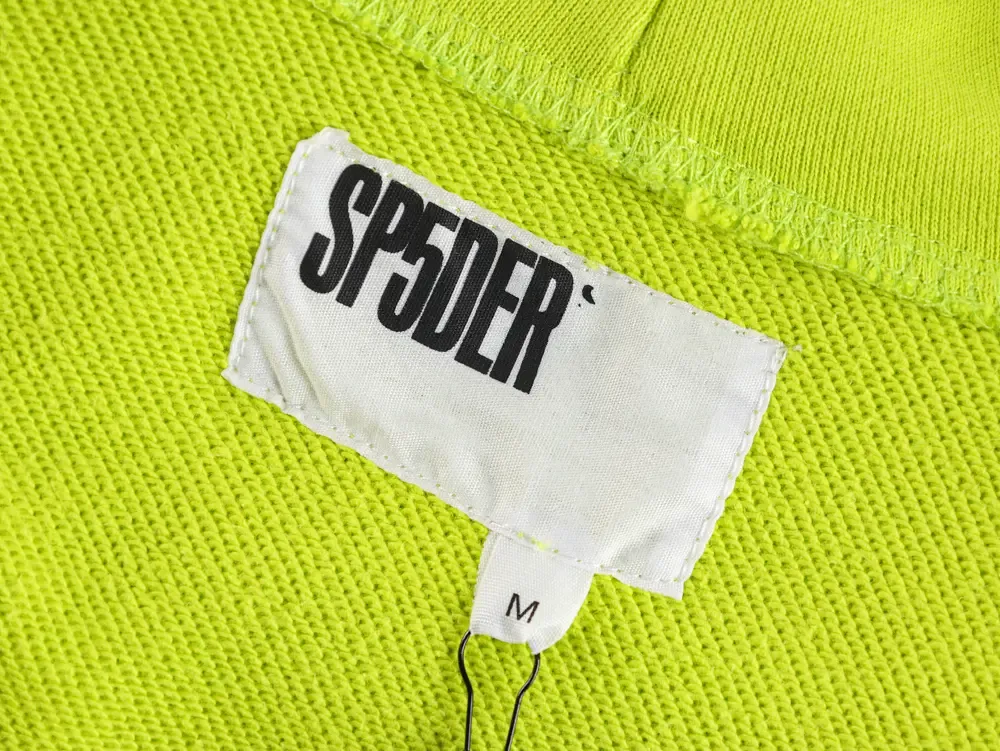 Sp5der Og Web V2 Gradient Hoodie Acid Green - Image 8