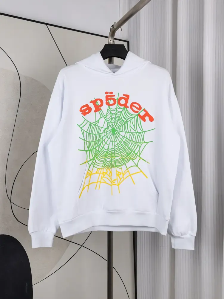 Sp5der Og Web V2 Gradient Hoodie Acid Green - Image 10