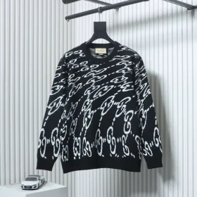 Sweater With A Twisted Double G Jacquard Pattern