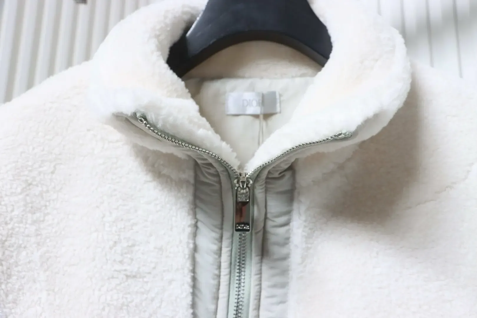 Teddy Fleece Jacket With Logo And Zipper - etkick reps