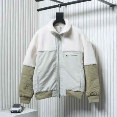 Teddy Fleece Jacket With Logo And Zipper - etkick reps