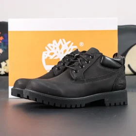 Timberland Mid-Height Heel Black Matte Finely Grained Cowhide Leather