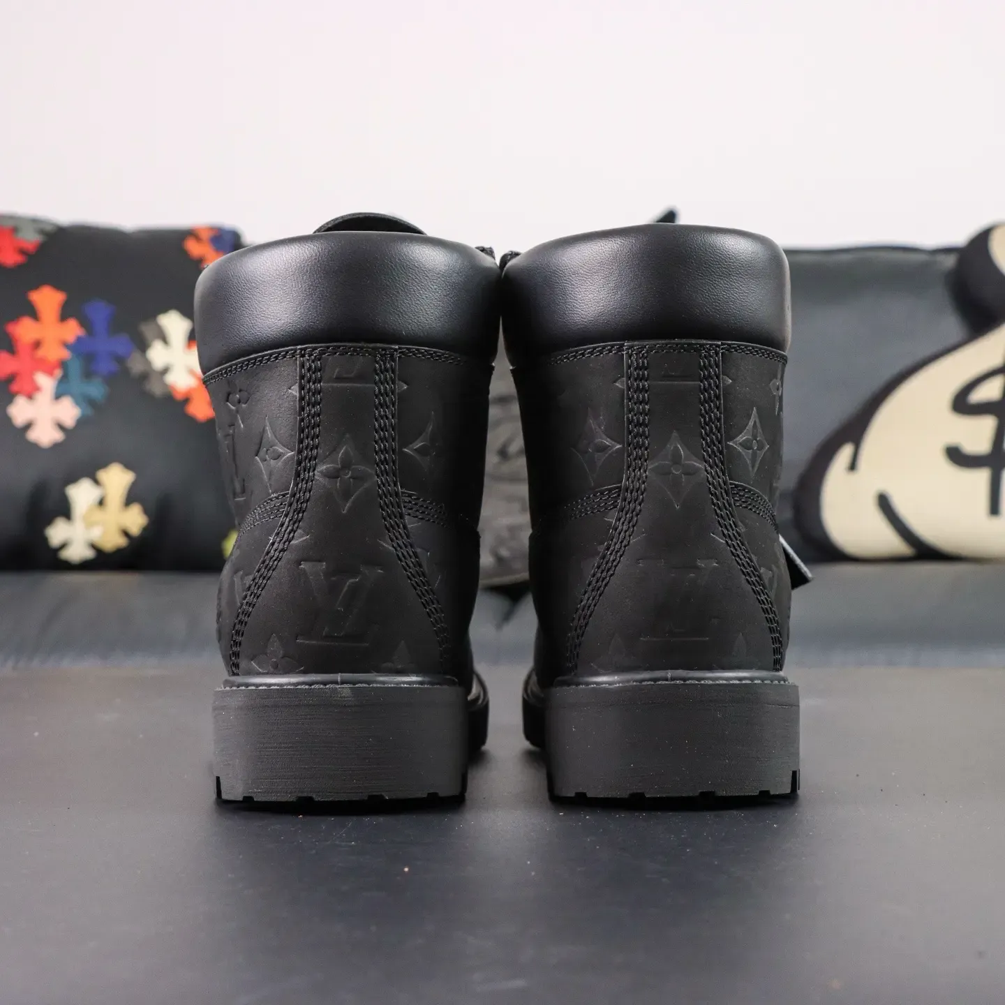 Timberland X LU – 6-Inch Martin Boots Made Of Cowhide Leather Black - Image 3