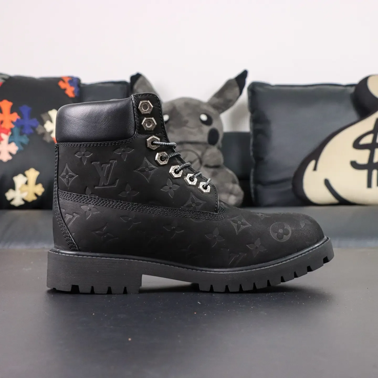 Timberland X LU – 6-Inch Martin Boots Made Of Cowhide Leather Black - Image 4