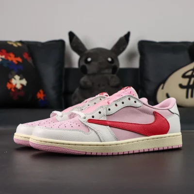 Travis Scott x Air Jordan 1 Low OG Tropical Pink - etkick reps