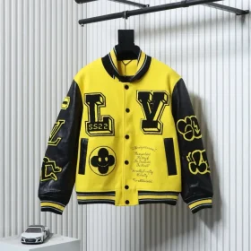 Tyler Collaboration Terrycloth Baseball Jacket With Floral Pattern And Embroidery