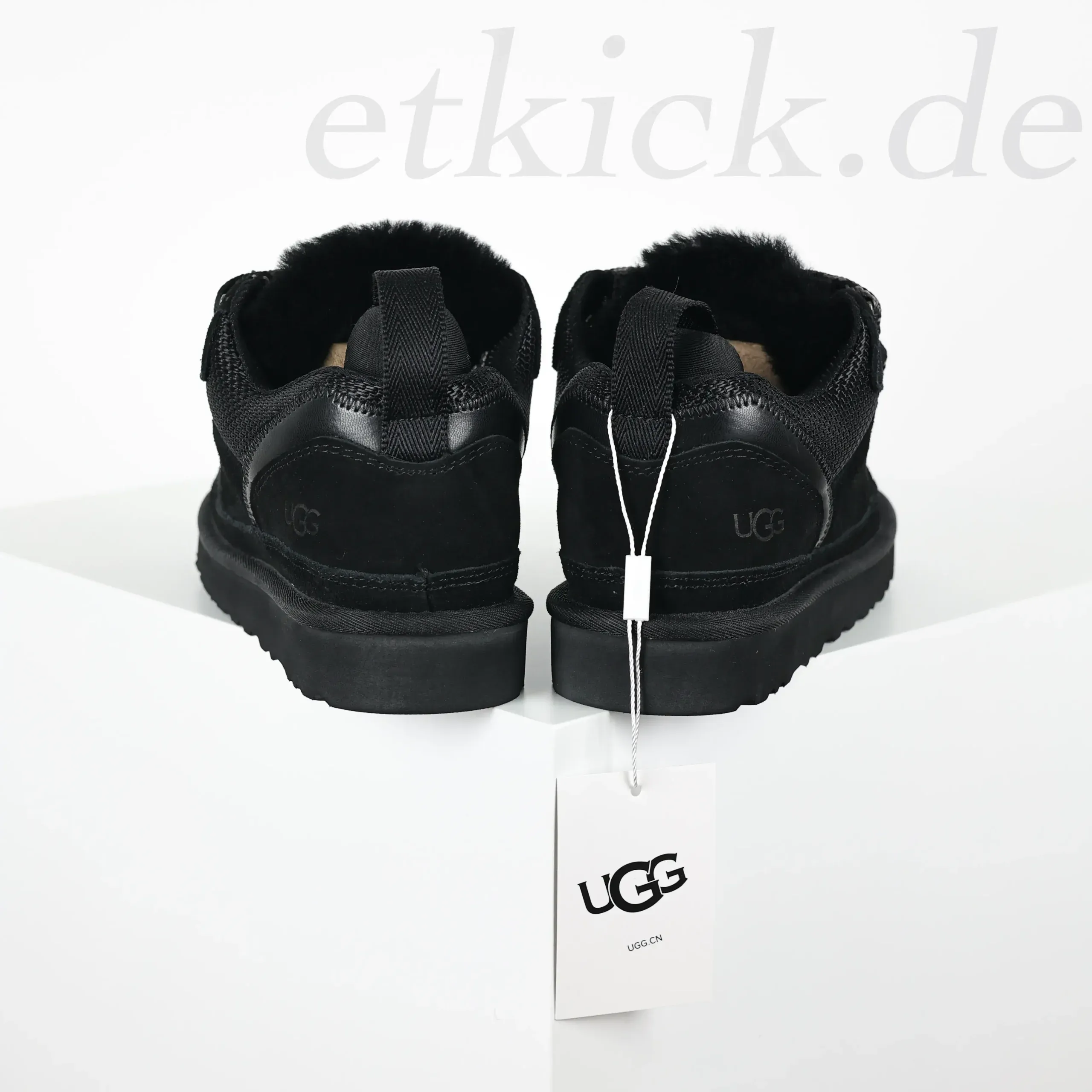 Ugg Moccasin Snow Boots Made Of Suede With Mesh Inserts Black - Image 4