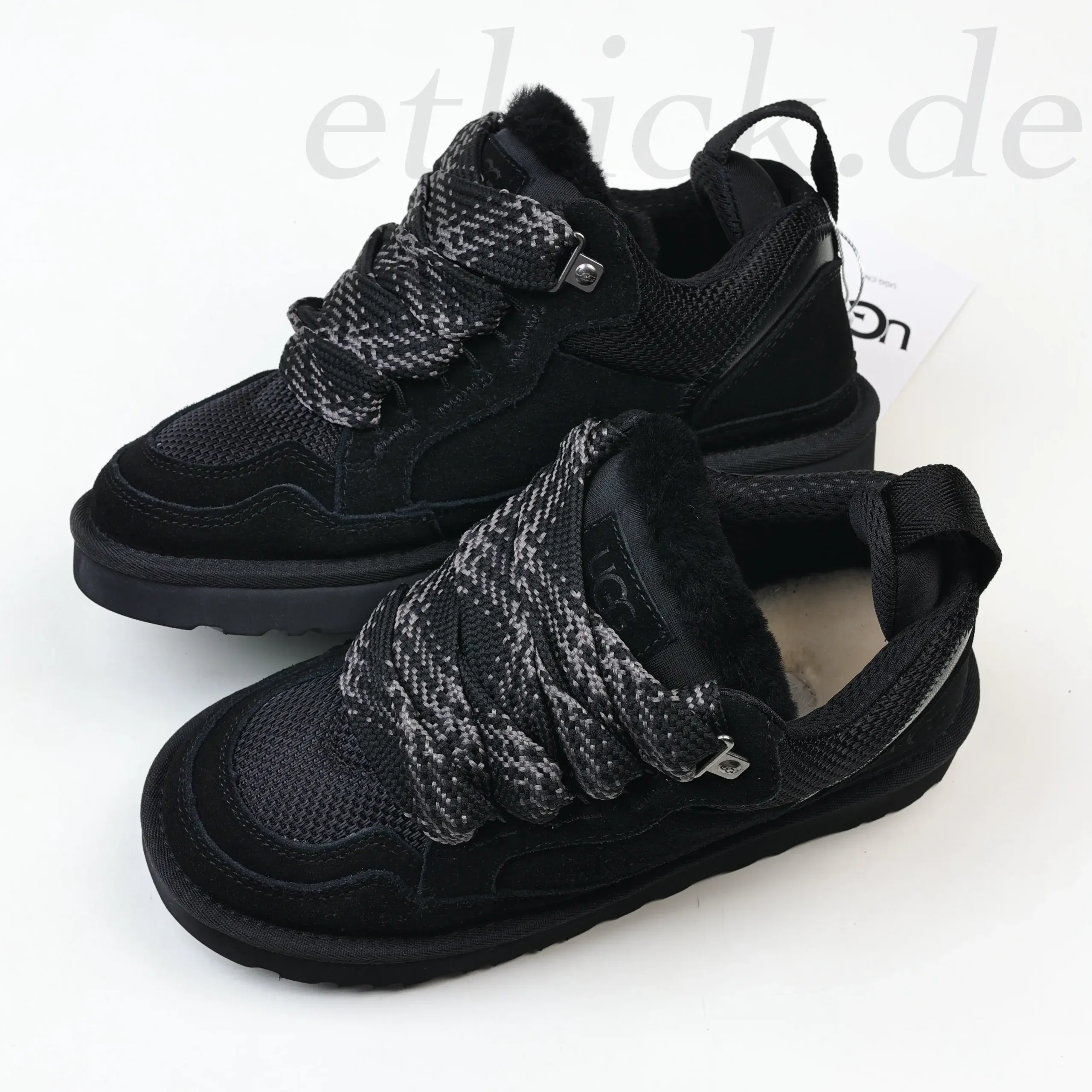 Ugg Moccasin Snow Boots Made Of Suede With Mesh Inserts Black - Image 6