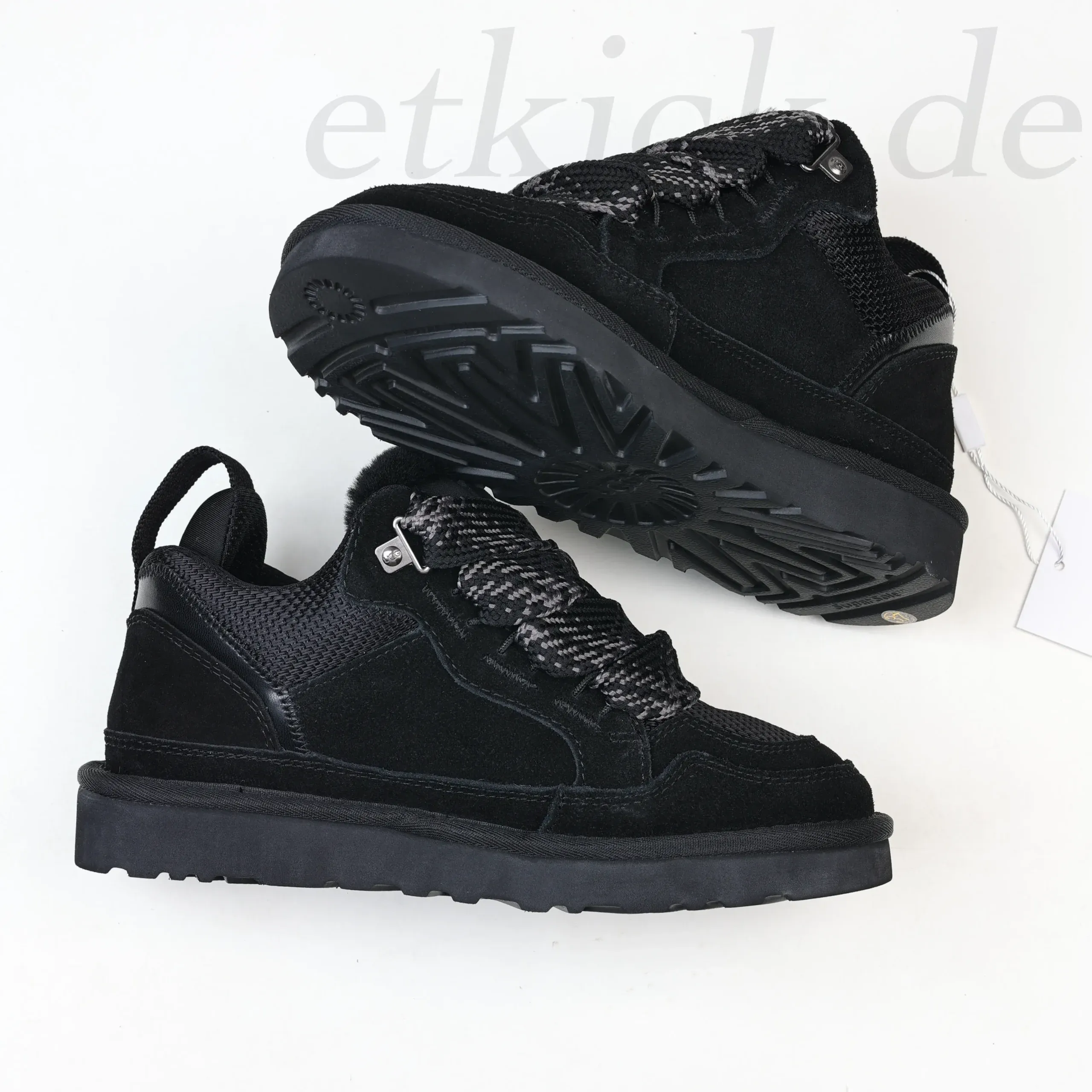 Ugg Moccasin Snow Boots Made Of Suede With Mesh Inserts Black - Image 7