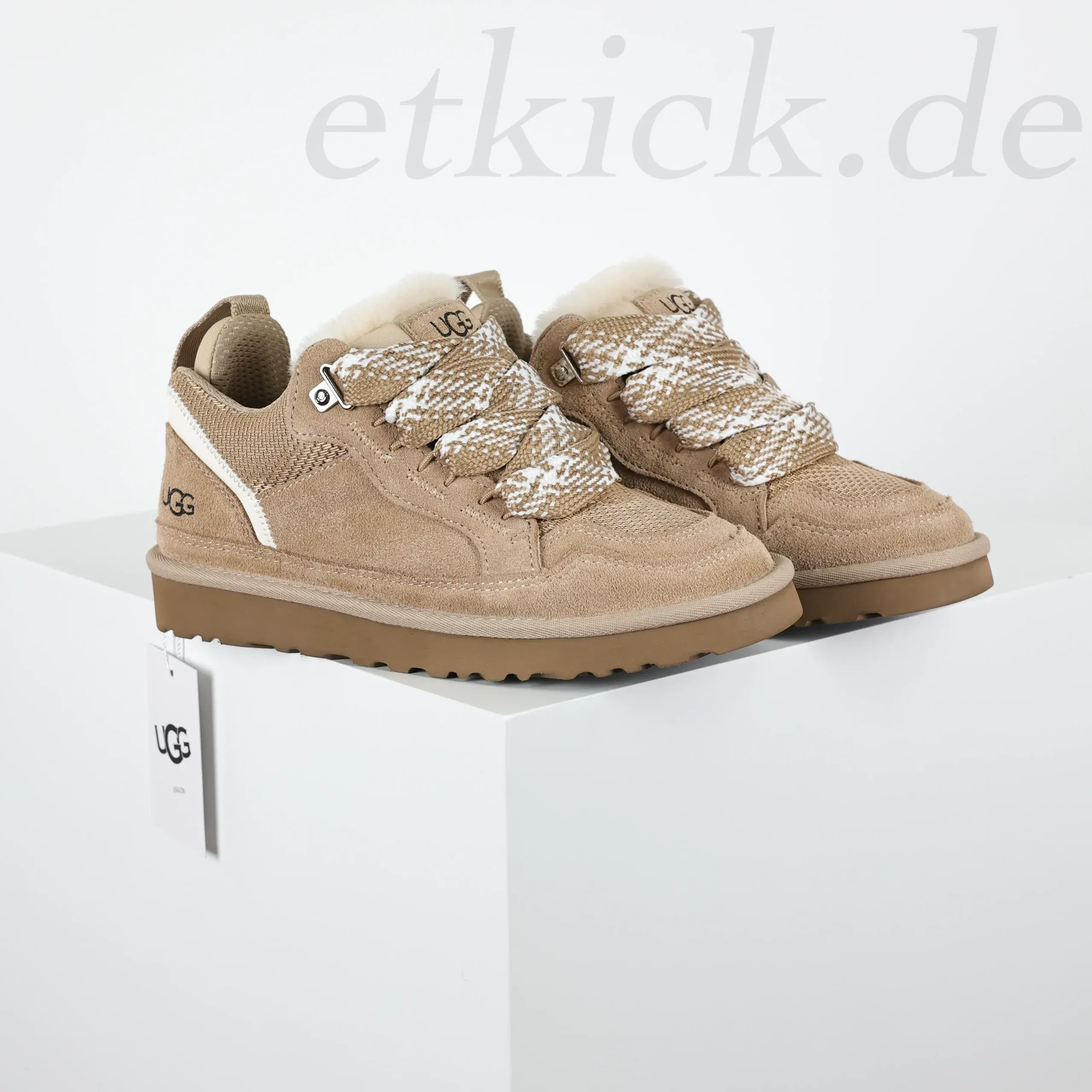 Ugg Moccasin Snow Boots Made Of Suede With Mesh Inserts Light Brown - Image 2