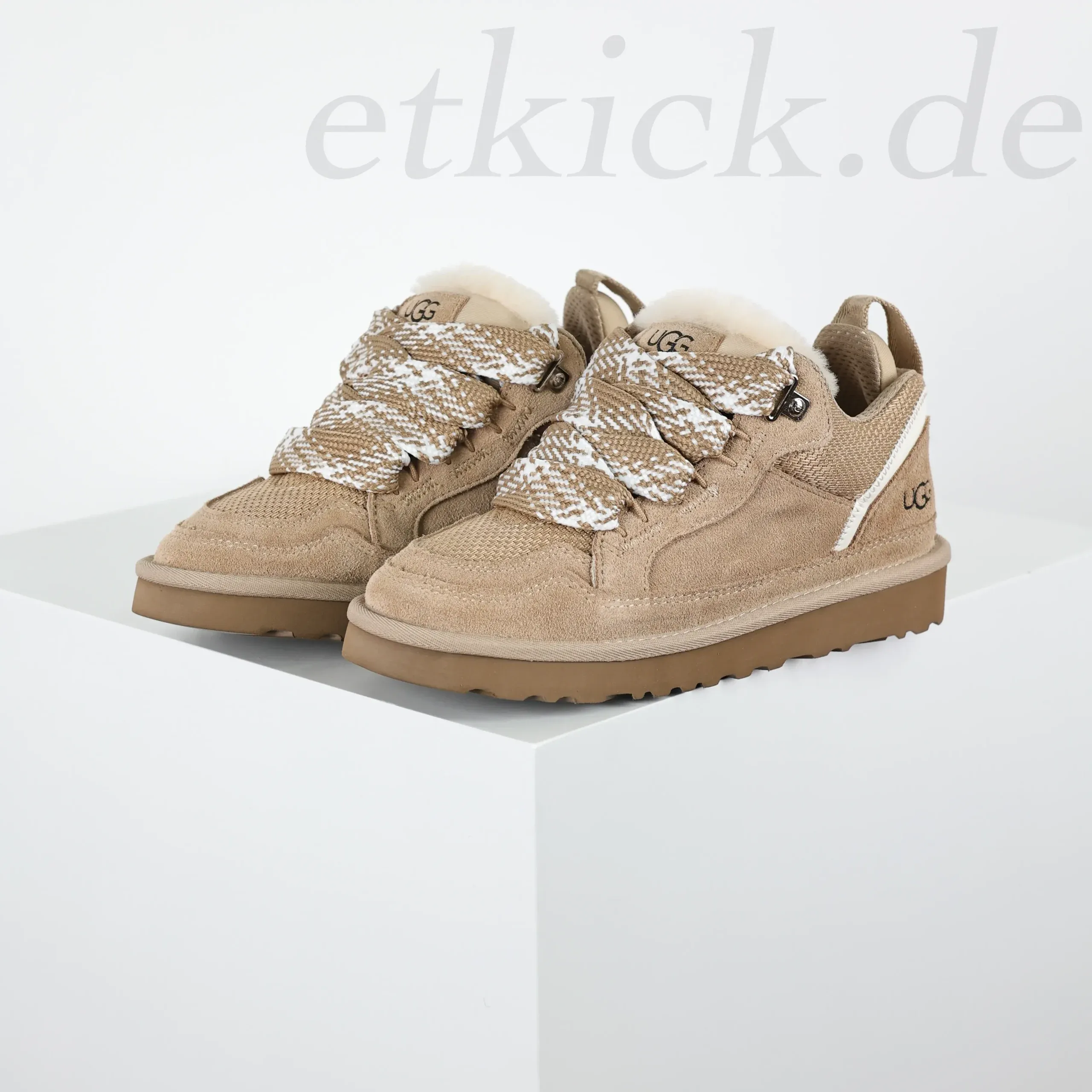 Ugg Moccasin Snow Boots Made Of Suede With Mesh Inserts Light Brown - Image 3