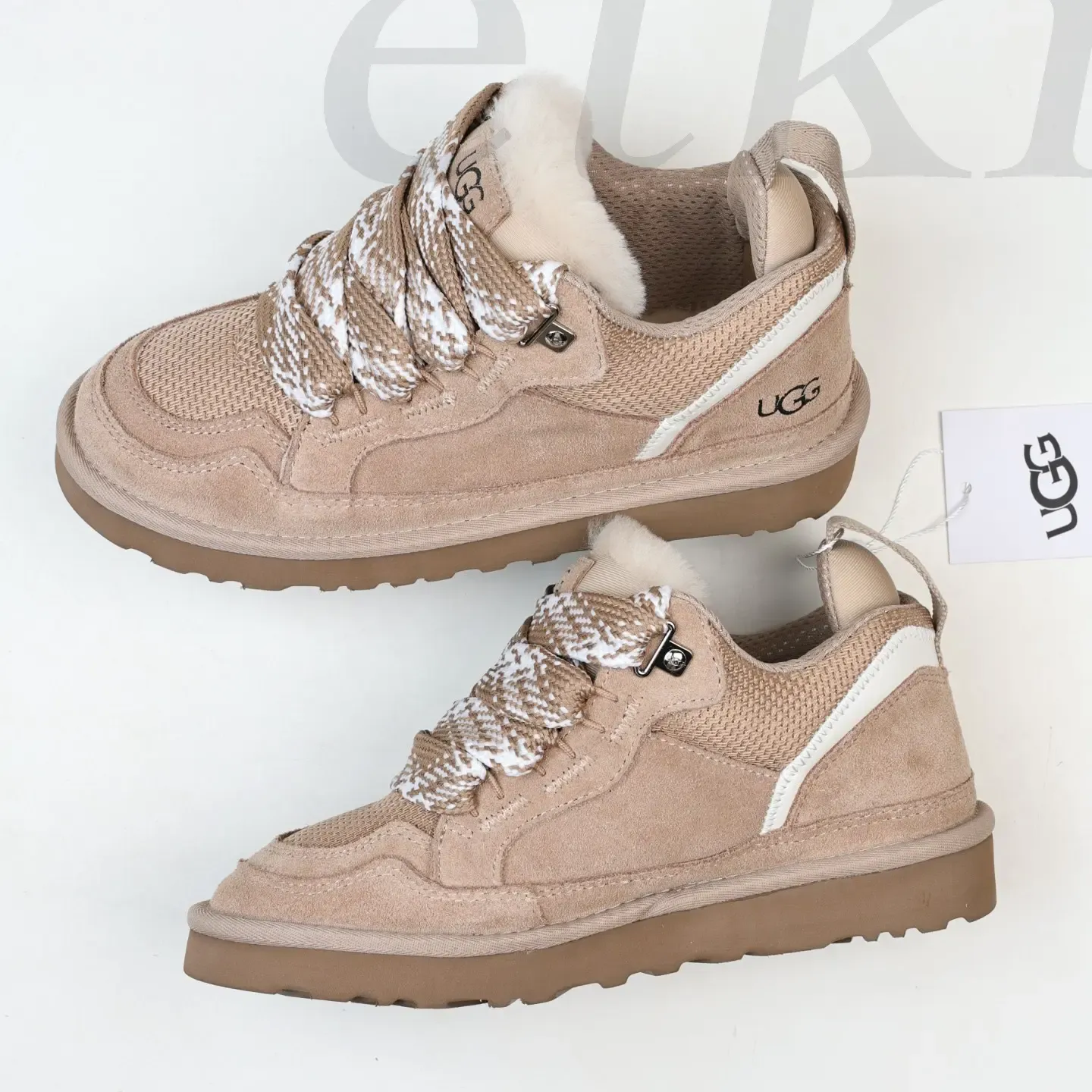 Ugg Moccasin Snow Boots Made Of Suede With Mesh Inserts Light Brown - Image 7