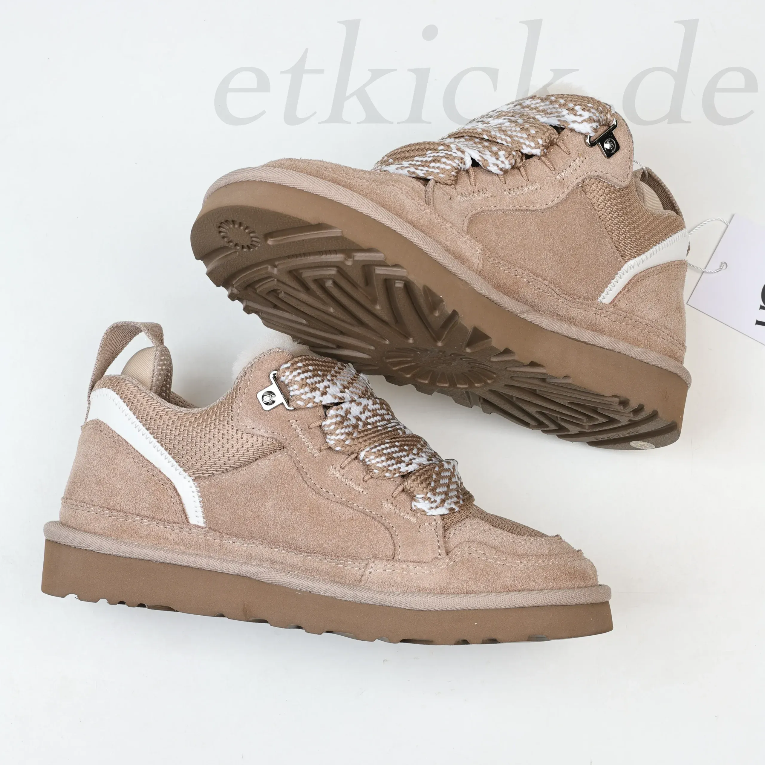 Ugg Moccasin Snow Boots Made Of Suede With Mesh Inserts Light Brown - Image 8