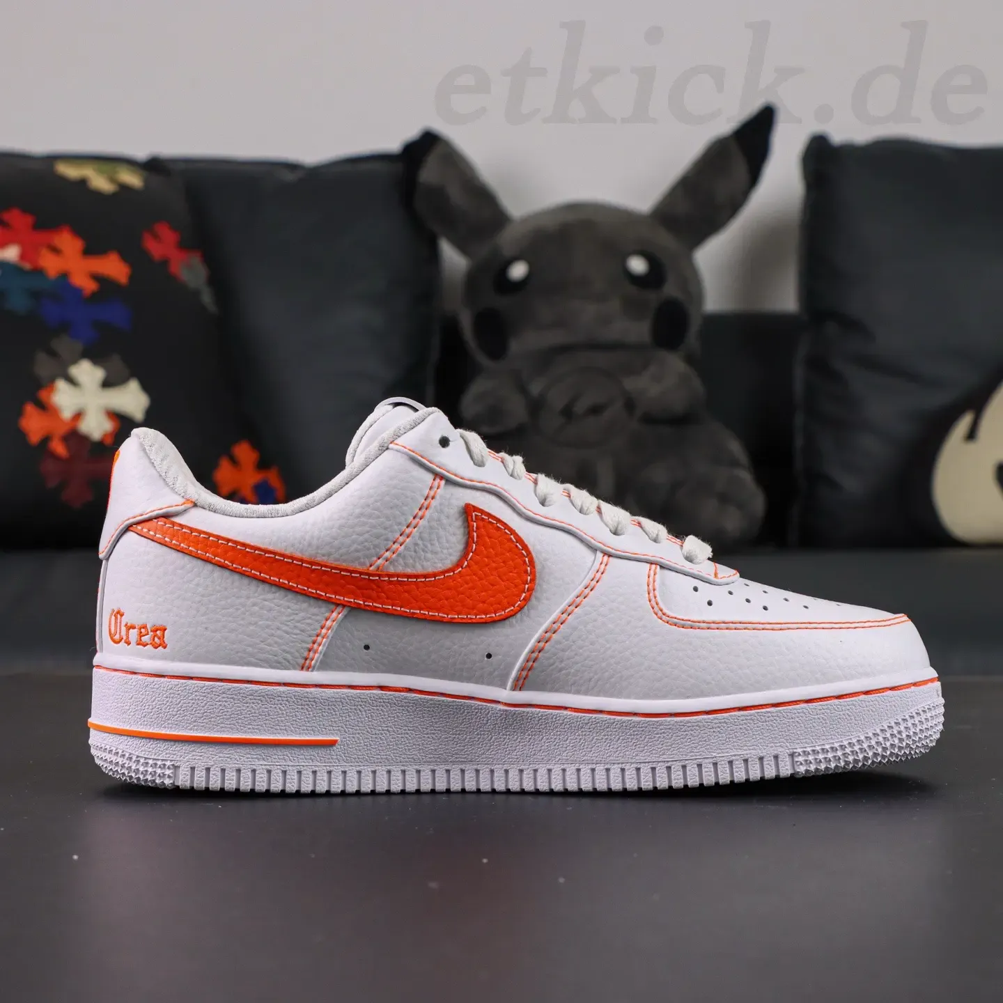 VLONE x Nike Air Force 1 '07 LV8 Low White and Orange - Image 4