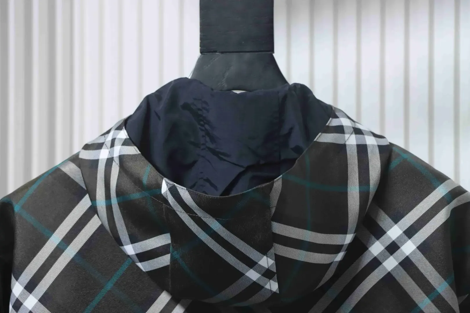 Warhorse Jacket With Embroidered Checkered Pattern And Double Sided Zipper - Image 4