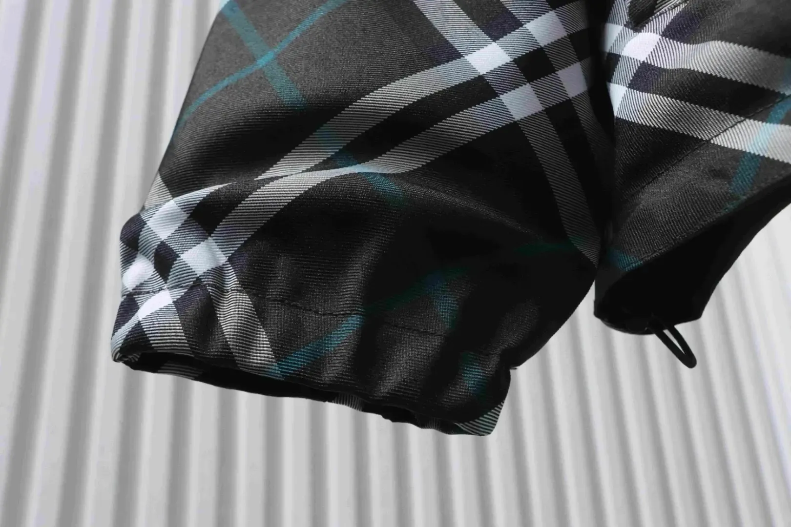 Warhorse Jacket With Embroidered Checkered Pattern And Double Sided Zipper - Image 8