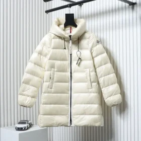 WomenS Hooded Down Jacket In Baby Style Mid Length