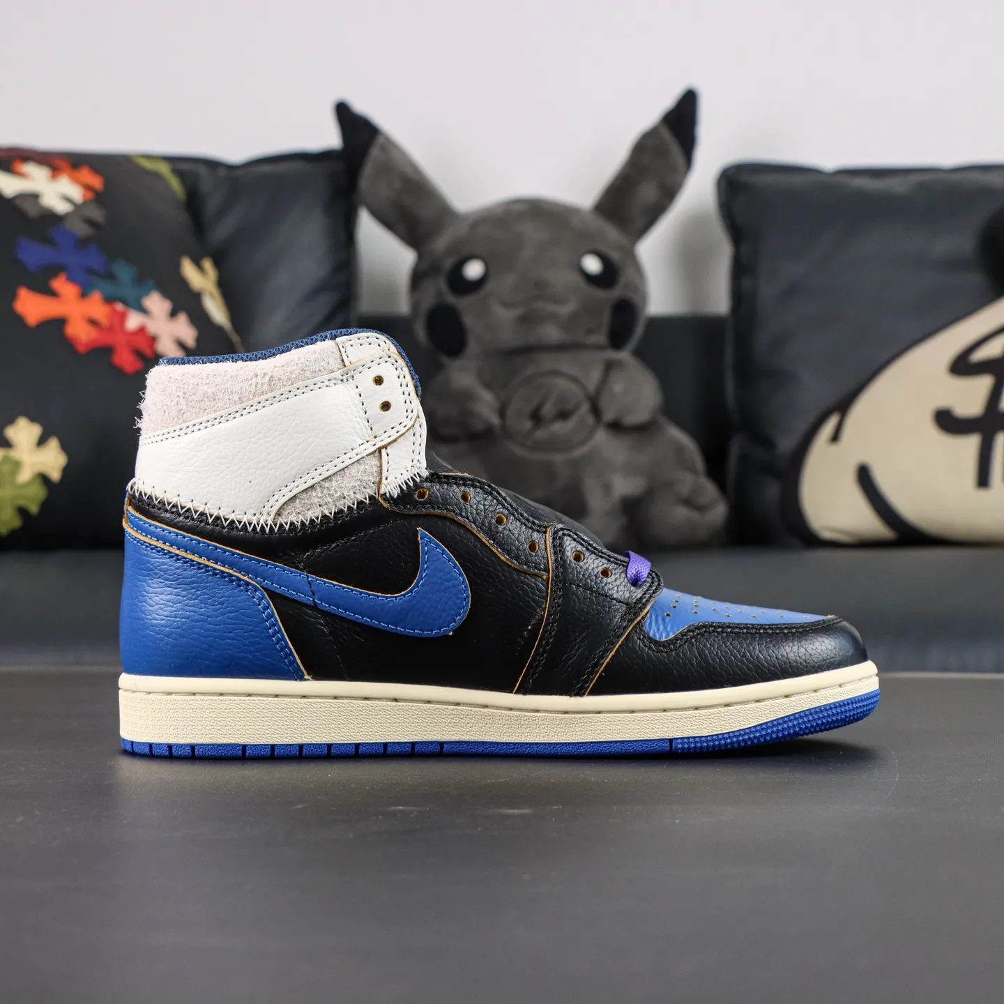 Air Jordan 1 Rtr Hi OG SP Black & White & Blue - etkick reps
