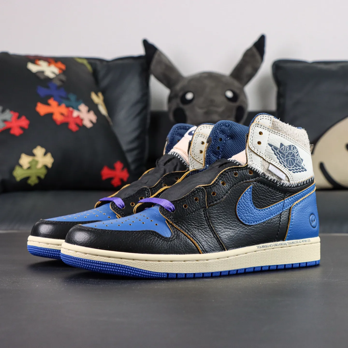 Air Jordan 1 Rtr Hi OG SP Black & White & Blue - etkick reps