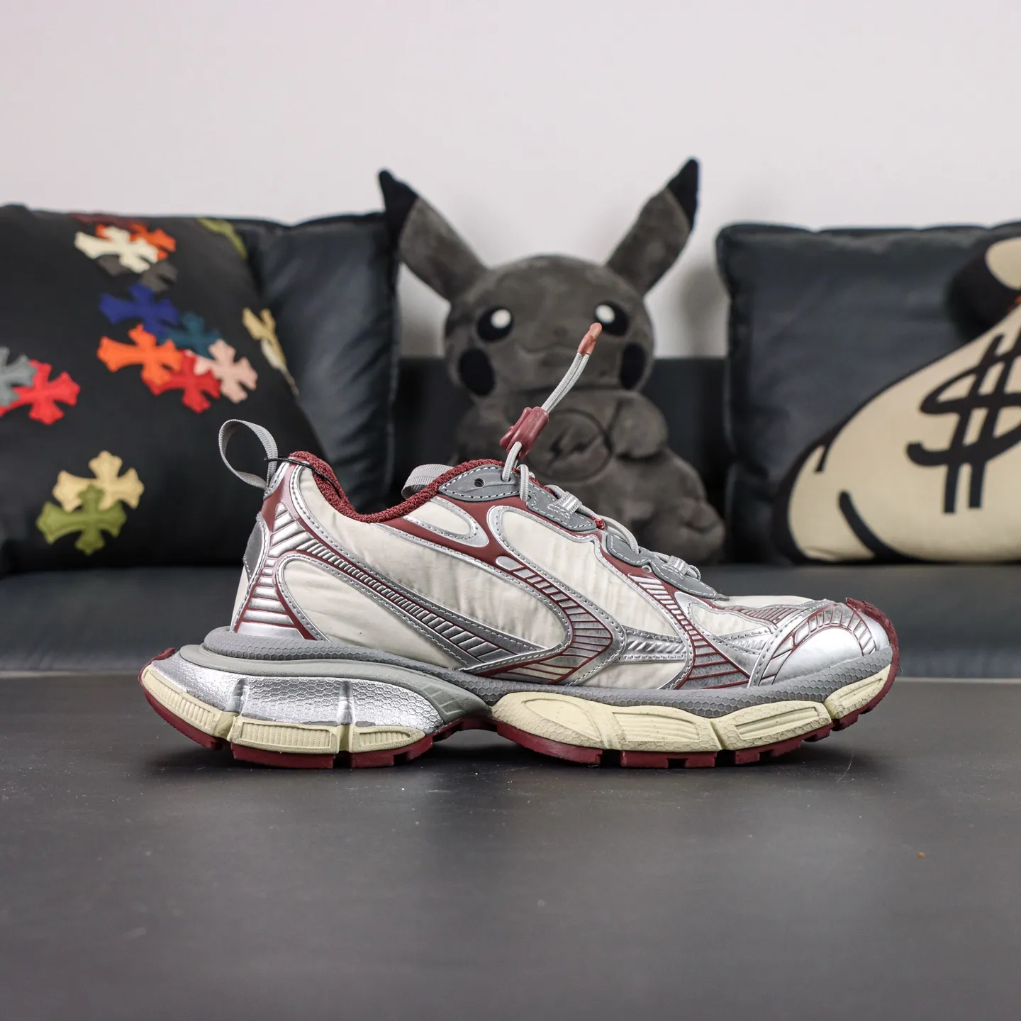 Balenciaga 3Xl Used Look Platform Sneakers With Round Toe And Lacing - etkick reps