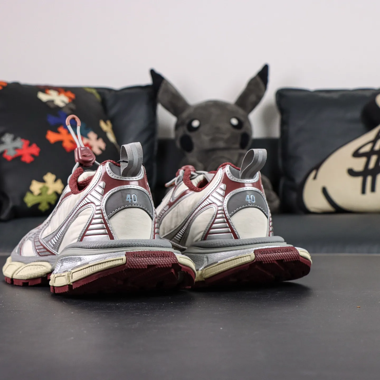 Balenciaga 3Xl Used Look Platform Sneakers With Round Toe And Lacing - etkick reps