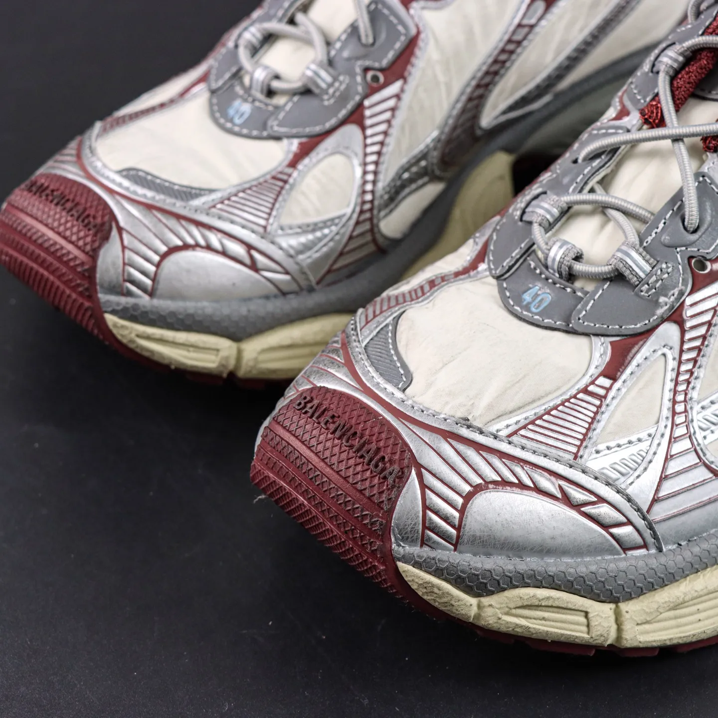 Balenciaga 3Xl Used Look Platform Sneakers With Round Toe And Lacing - etkick reps