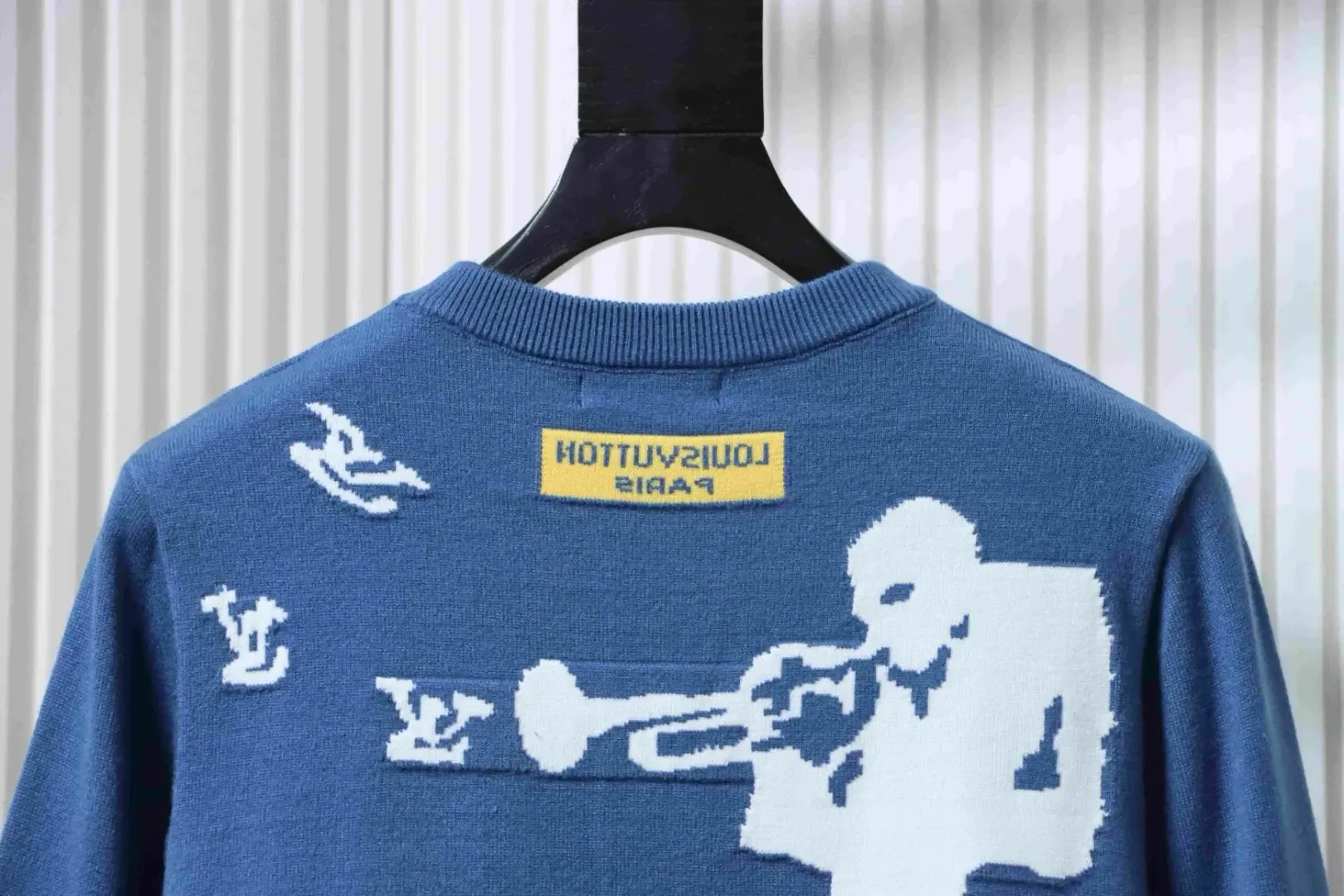 Cloud Jazz Pullover With Small Jacquard Neckline And Round Neck - etkick reps