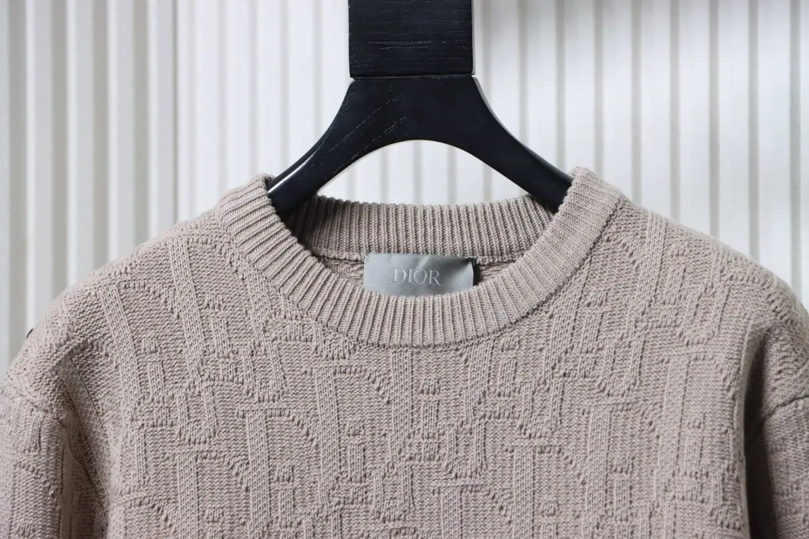 Monogram Jacquard Sweater With Round Neck - etkick reps