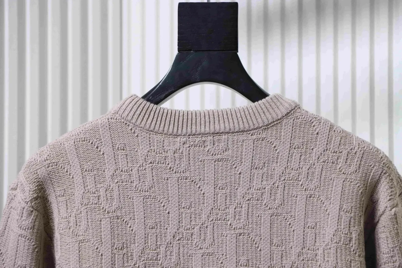 Monogram Jacquard Sweater With Round Neck - etkick reps